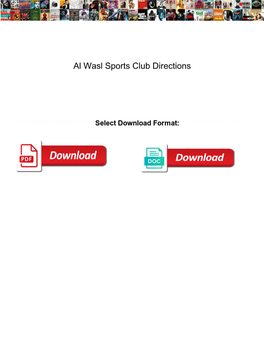 Al Wasl Sports Club Directions