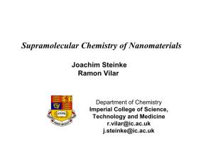 Supramolecular Chemistry of Nanomaterials