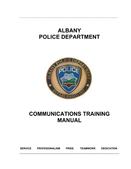 Communications Training Manual