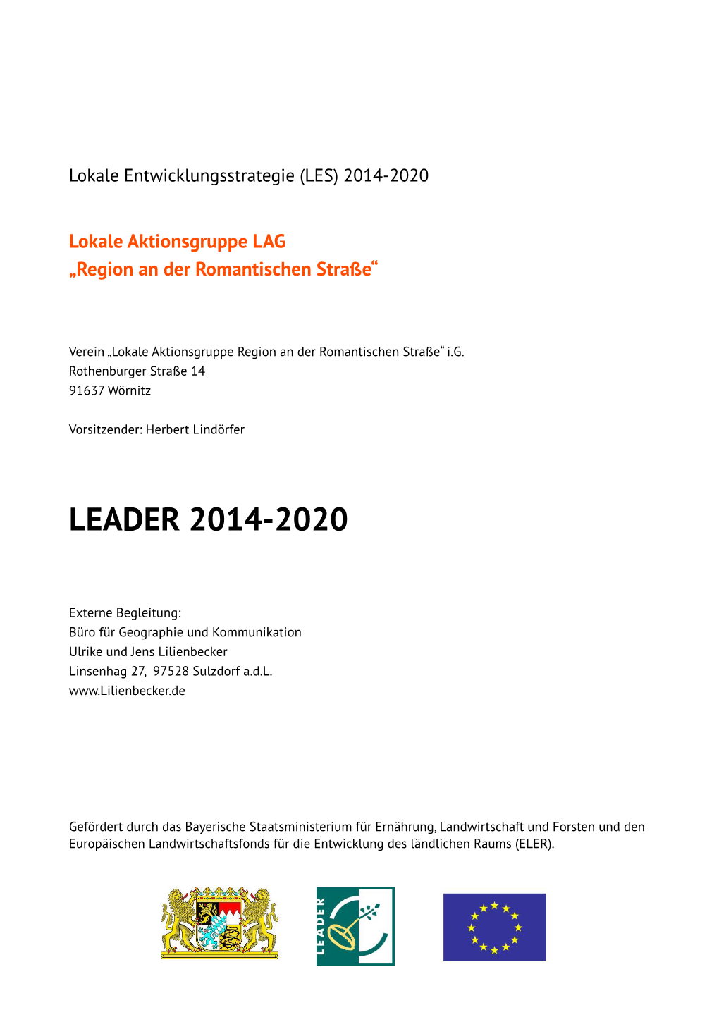 LEADER 2014-2020Lokale Aktionsgruppe Bergaufland Ostallgäu E
