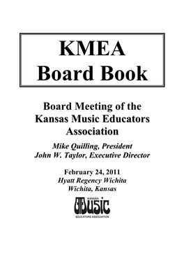Board Meeting of the Kansas Music Educators Association