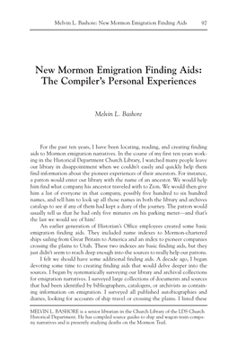 New Mormon Emigration Finding Aids 97
