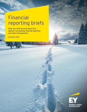 Financial Reporting Briefs, December 2020