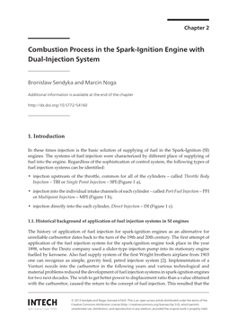 Combustion Process in the Spark-Ignition Engine with Dual-Injection System