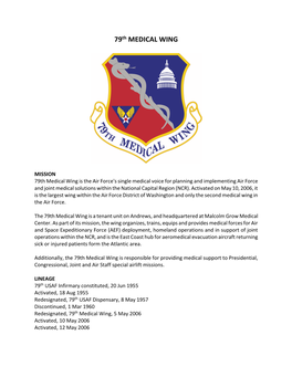 79Th MEDICAL WING