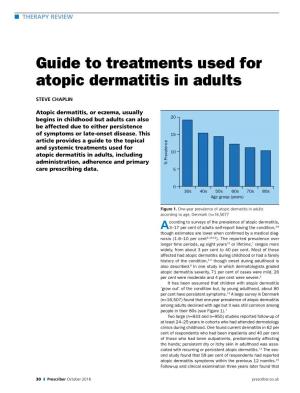 Guide to Treatments Used for Atopic Dermatitis in Adults
