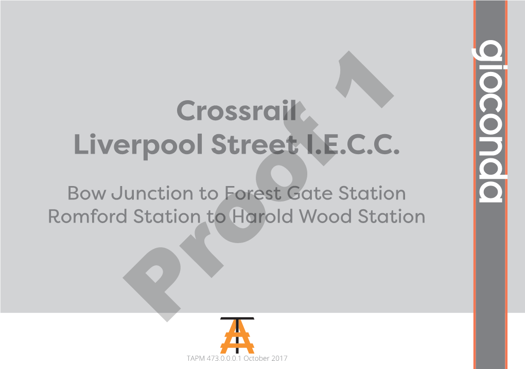 Crossrail Liverpool Street I.E.C.C. Page 3 Level #1 8 Car Sign Route Footbridge Gradient Foot Crossing Rear Car Information 100 Clear Marker