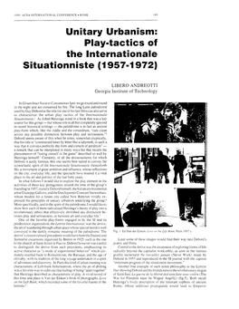 Unitary Urbanism: the Internationale Situationniste (1 957-1 972)