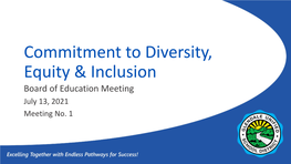 Commitment to Diversity, Equity & Inclusion