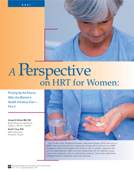On HRT for Women