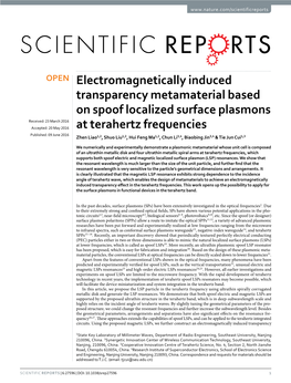 Electromagnetically Induced Transparency Metamaterial Based