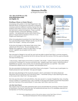 Alumnae Profile by Margaret Mcglohon ’81C
