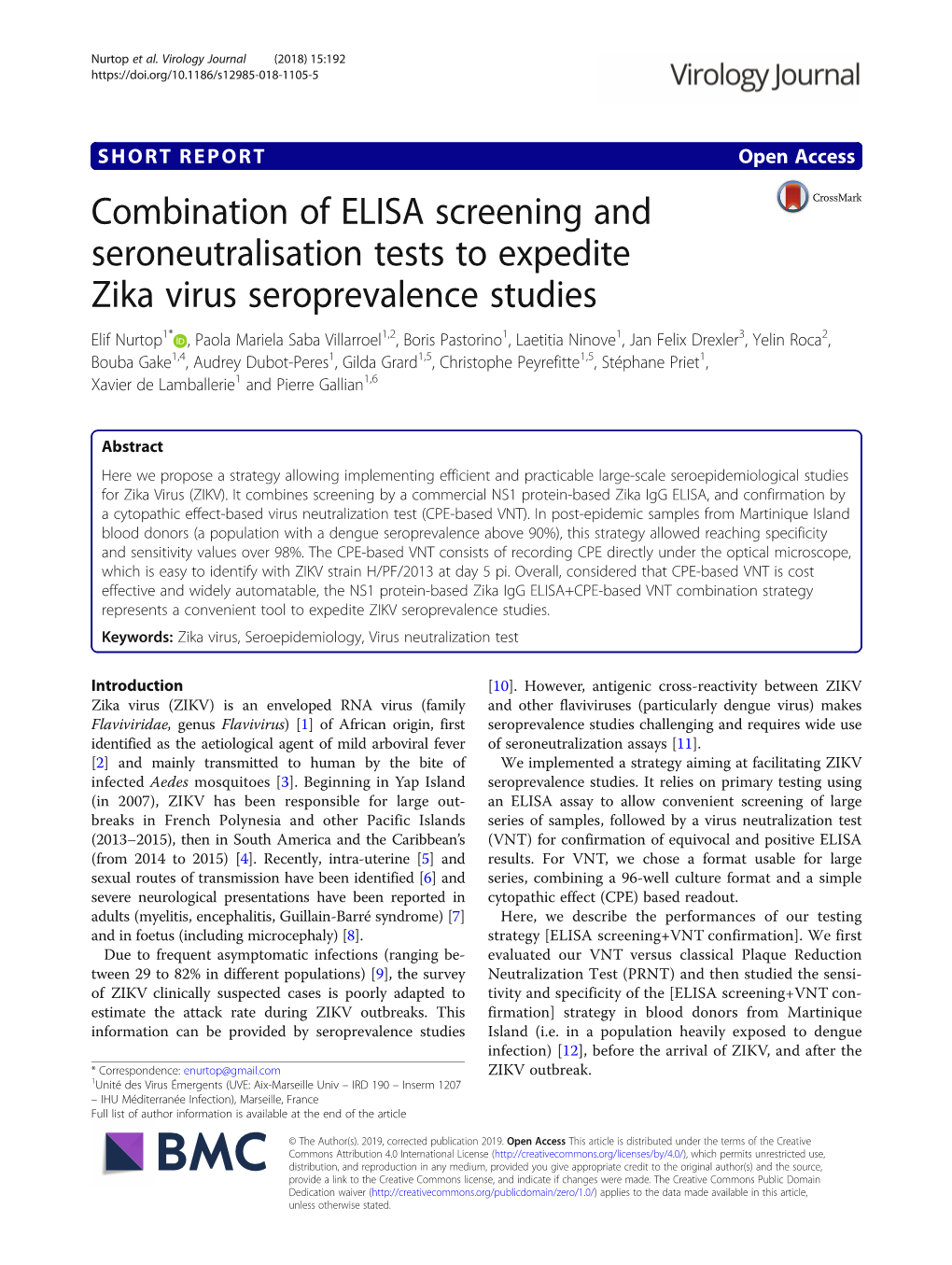 Combination of ELISA Screening and Seroneutralisation Tests to Expedite