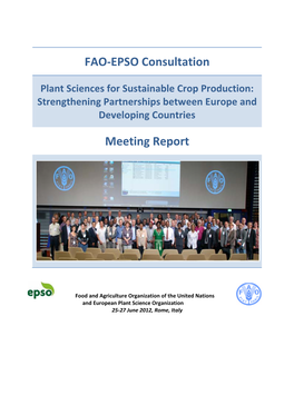 FAO-EPSO Consultation Meeting Report