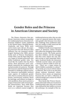 Gender Roles and the Princess in American Literature and Society