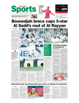 Bounedjah Brace Caps 5-Star Al Sadd's Rout of Al