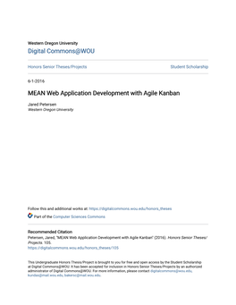 MEAN Web Application Development with Agile Kanban