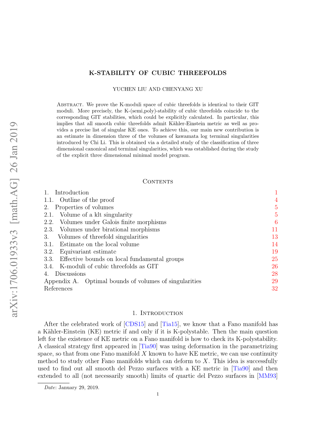 Arxiv:1706.01933V3 [Math.AG]