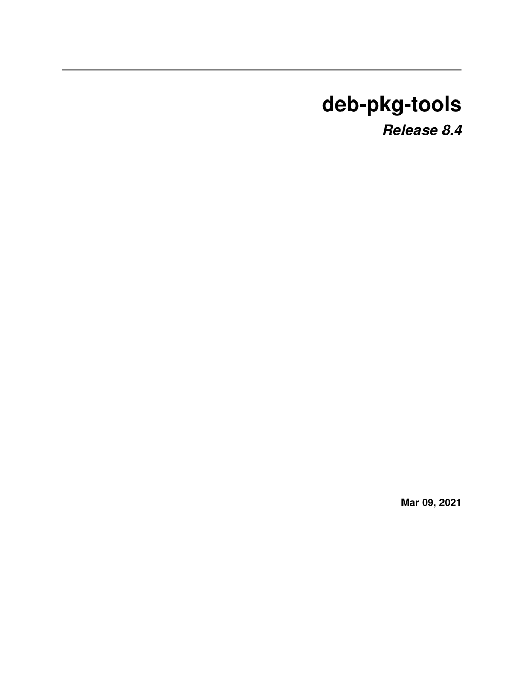 Latest Version of Deb-Pkg-Tools Is Available on Pypi and Github