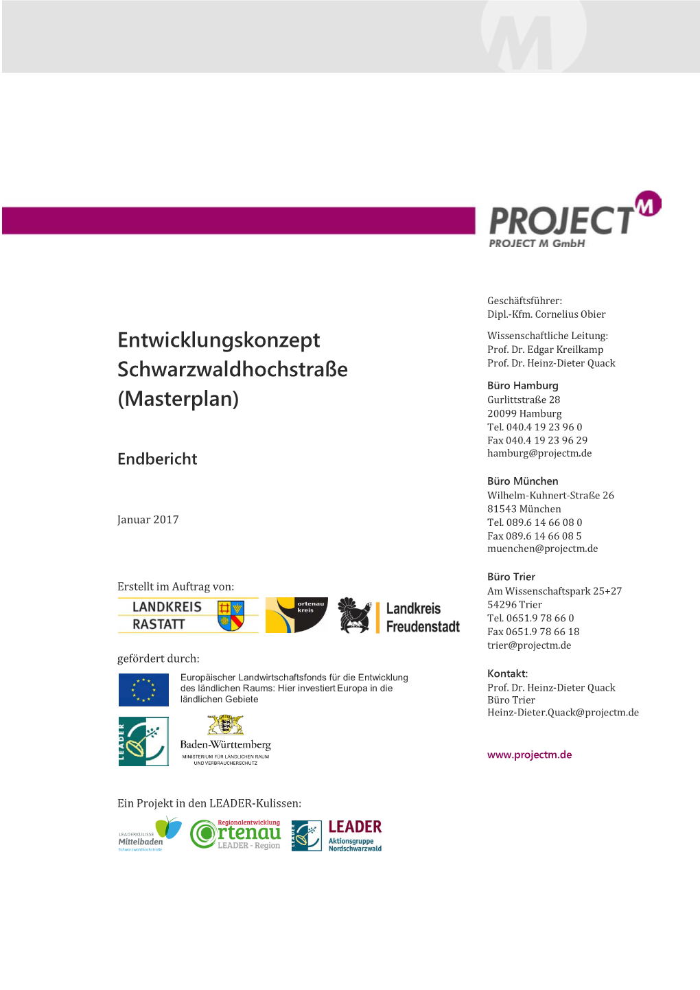 Entwicklungskonzept Schwarzwaldhochstraße (Masterplan)