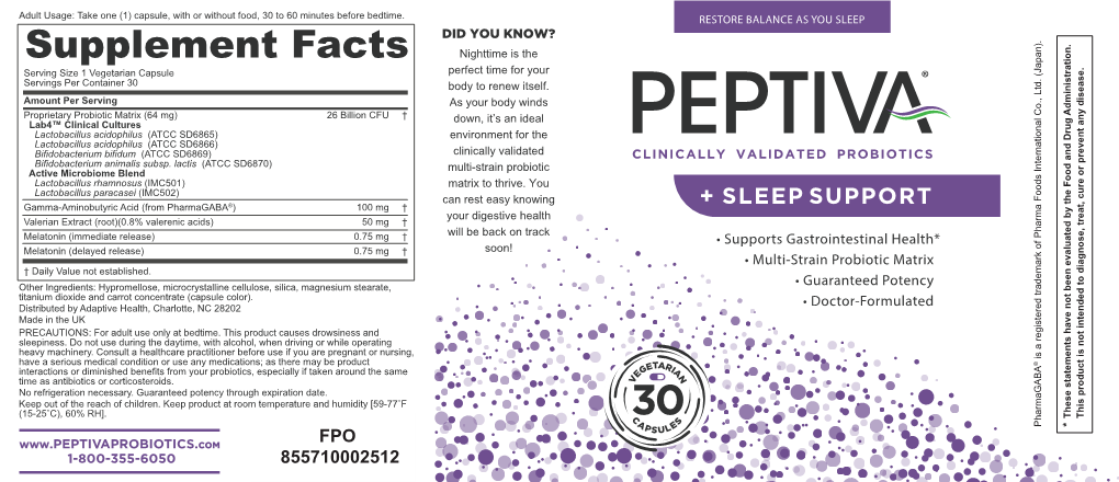 Supplement Facts Nighttime Is the Serving Size 1 Vegetarian Capsule Perfect Time for Your Invercote G 395 SBS Servings Per Container 30 Body to Renew Itself