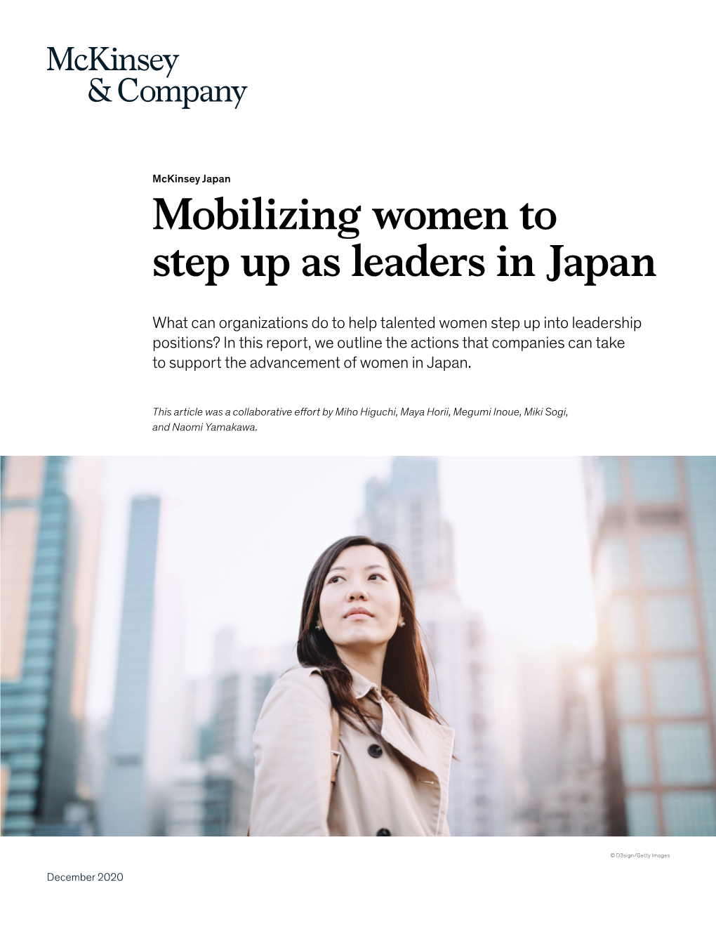 Mobilizing Women to Step up As Leaders in Japan