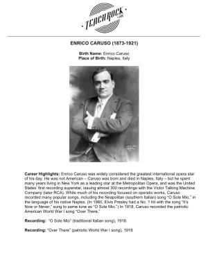 Enrico Caruso (1873-1921)
