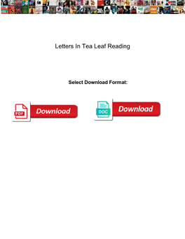 Letters in Tea Leaf Reading