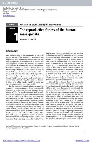 The Reproductive Fitness of the Human Male Gamete