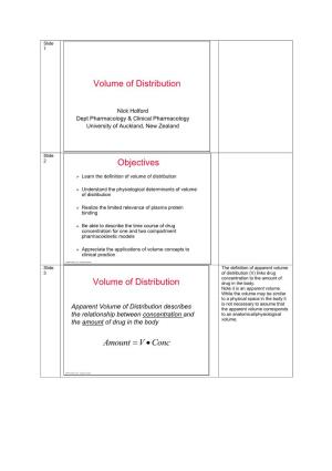 Volume of Distribution