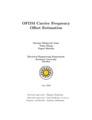 OFDM Carrier Frequency Offset Estimation