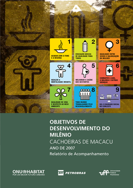 Objetivos De Desenvolvimento Do Milênio Cachoeiras De Macacu Ano De 2007 Relatório De Acompanhamento
