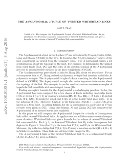 The A-Polynomial 2-Tuple of Twisted Whitehead Links