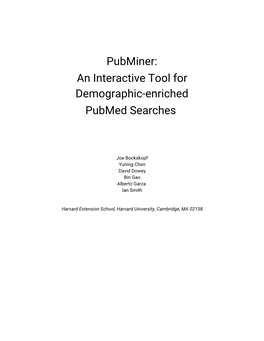 Pubminer: an Interactive Tool for Demographic-Enriched Pubmed Searches