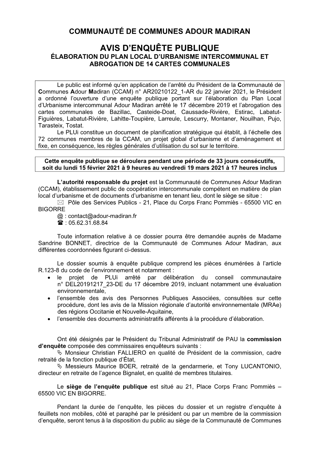 Communauté De Communes Adour Madiran