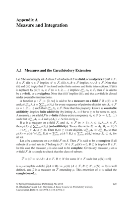 Measure and Integration