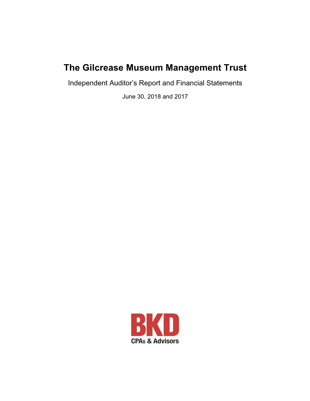 The Gilcrease Museum Management Trust