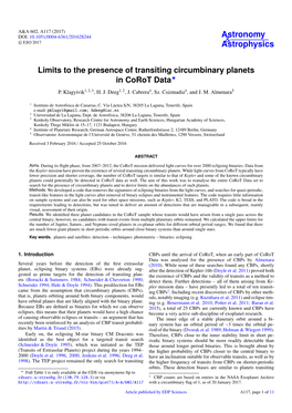 Limits to the Presence of Transiting Circumbinary Planets in Corot Data? P