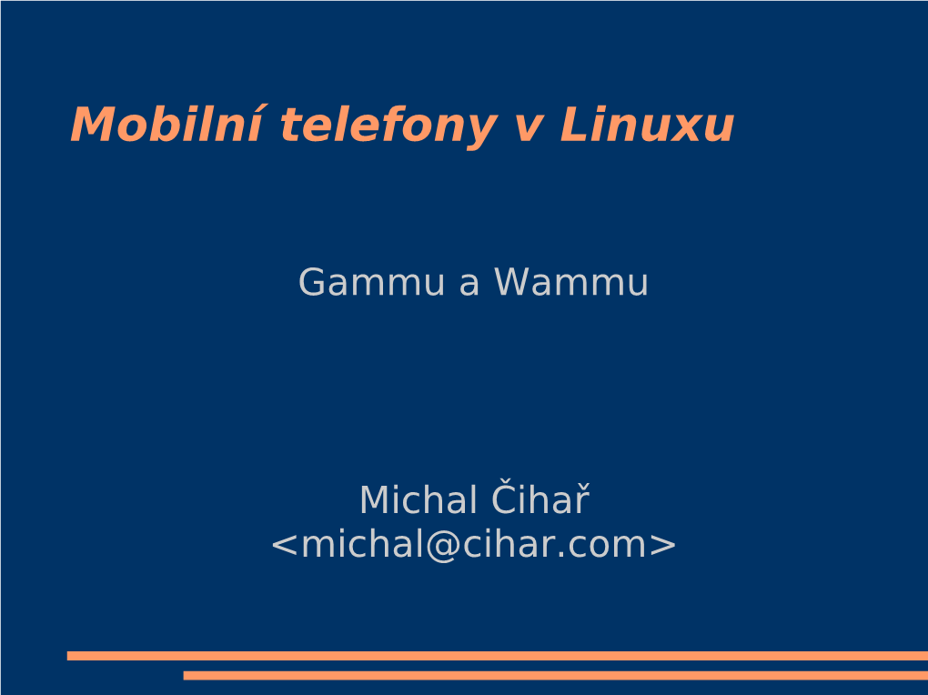 Mobilní Telefony V Linuxu
