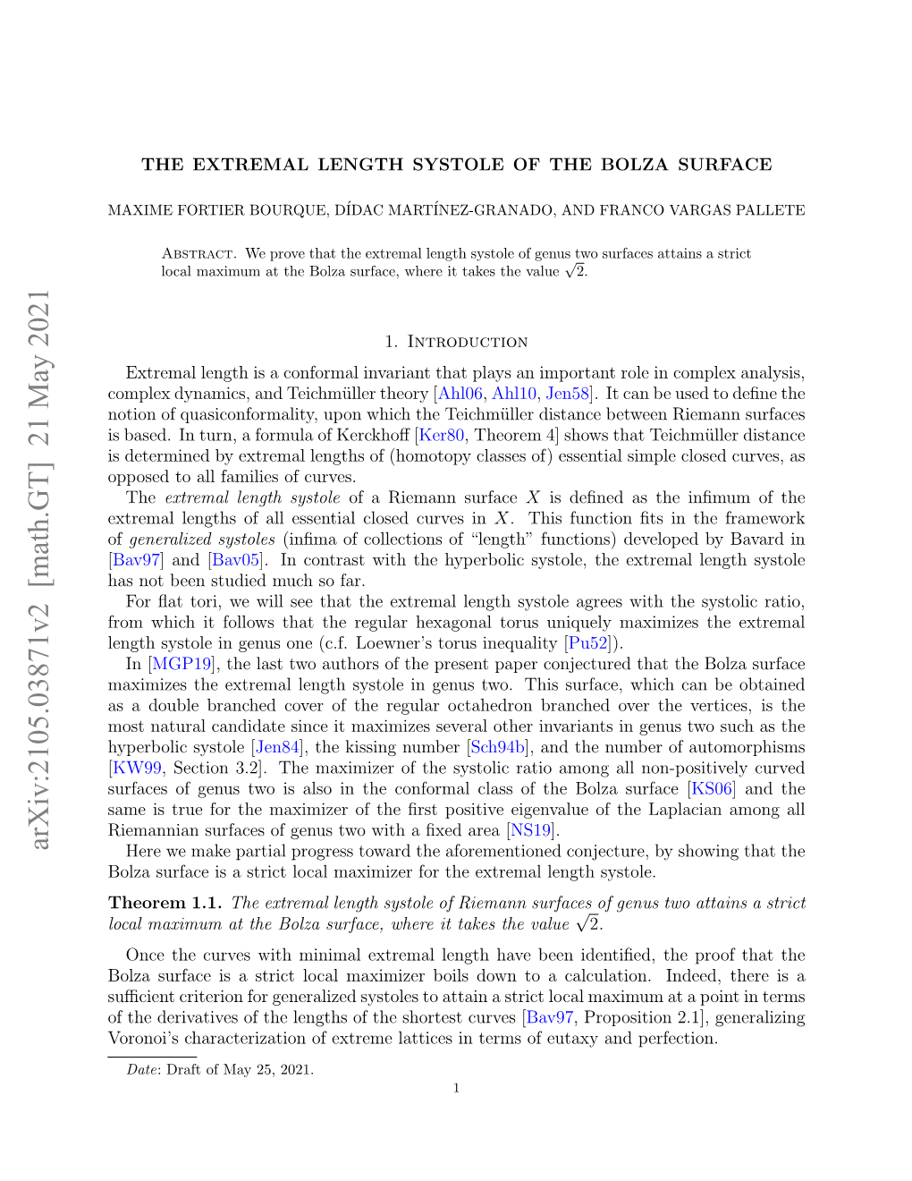 Arxiv:2105.03871V2 [Math.GT] 21 May 2021