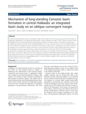 Mechanism of Long-Standing Cenozoic Basin Formation in Central Hokkaido