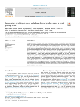 Temperature Profiling of Open- and Closed-Doored Produce Cases in Retail Grocery Stores