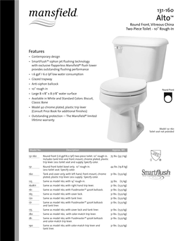 Alto™ Round Front, Vitreous China Two-Piece Toilet - 10" Rough-In