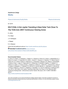 KELT-23Ab: a Hot Jupiter Transiting a Near-Solar Twin Close to the TESS and JWST Continuous Viewing Zones