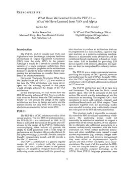 Retrospective on the PDP-11