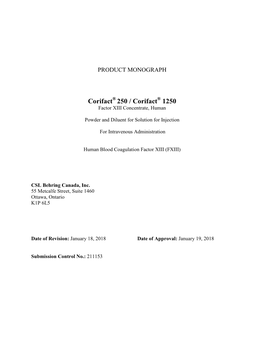Corifact-Product-Monograph.Pdf