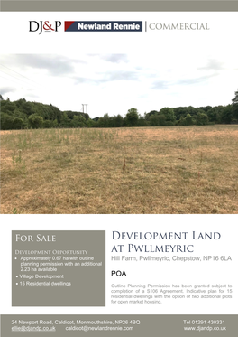 Development Land at Pwllmeyric