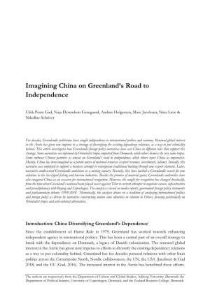 Imagining China on Greenland's Road to Independence