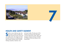 Health and Safety Element Imilar to Many California Cities, San and Airport Safety