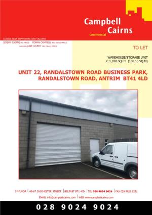 Unit 22 Randalstown Road Business Park, Randalstown